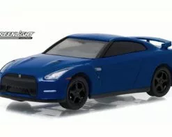 2014 Nissan GT-R, Blue - Greenlight 13170F - 1/64 Scale Diecast Model Toy Car