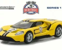 2017 Ford GT Tribute, Yellow - Greenlight 13200/48 - 1/64 Scale Diecast Model Toy Car