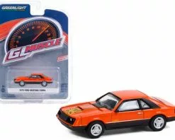 1979 Ford Mustang Cobra, Tangerine Orange - Greenlight 13290C/48 - 1/64 Scale Diecast Model Toy Car