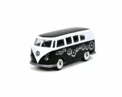 ModelToyCars Volkswagen T1 Bus, Black And White - Jada Toys 14051W1 - 1/64 Scale Diecast Model Toy Car