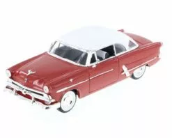 1953 Ford Crestline Victoria, Red W/ White - Welly 22093WR - 1/24 Scale Diecast Model Toy Car
