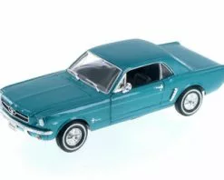 1964 Ford 1/2 Mustang Coupe, Green - Welly 22451WGN - 1/24 Scale Diecast Model Toy Car