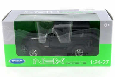 2007 Jeep Wrangler, Black - Welly 22489HW-GRY - 1/24 Scale Diecast Model Toy Car 3 2007 Jeep Wrangler, Black - Welly 22489HW-GRY - 1/24 Scale Diecast Model Toy Car
