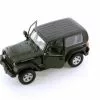 2007 Jeep Wrangler Rubicon Hardtop, Dark Green - Welly 22489HWG - 1/24 Scale Diecast Model Toy Car