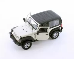2007 Jeep Wrangler Rubicon Hardtop, White - Welly 22489HWT - 1/24 Scale Diecast Model Toy Car
