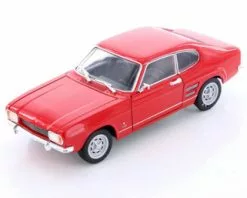 1969 Ford Capri Hardtop, Red - Welly 24069WR - 1/24 Scale Diecast Model Toy Car