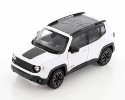 Jeep Renegade Trailhawk, White - Welly 24071/4D - 1/24 Scale Diecast Model Toy Car