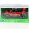 2017 Jeep Renegade Trailhawk, Orange W/ Black - Welly 24071W-OR - 1/24 Scale Diecast Model Toy Car