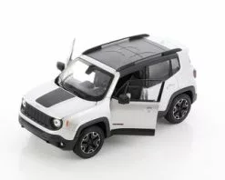 Jeep Renegade Trailhawk, Silver - Welly 24071WSV - 1/24 Scale Diecast Model Toy Car