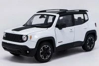 Jeep Renegade Trailhawk, White - Welly 24071WWT - 1/24 Scale Diecast Model Toy Car