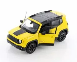 Jeep Renegade Trailhawk, Yellow - Welly 24071WYL - 1/24 Scale Diecast Model Toy Car