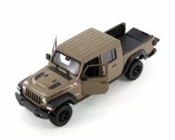 2020 Jeep Gladiator Pickup Truck, Beige/Tan - Welly 24103WSD - 1/27 Scale Diecast Model Toy Car