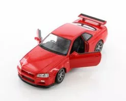 Nissan Skyline GT-R (R34), Red - Welly 24108WR - 1/24 Scale Diecast Model Toy Car