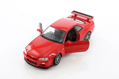 Nissan Skyline GT-R (R34), Red - Welly 24108WR - 1/24 Scale Diecast Model Toy Car 3 Nissan Skyline GT-R (R34), Red - Welly 24108WR - 1/24 Scale Diecast Model Toy Car