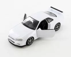 Nissan Skyline GT-R (R34), White - Welly 24108WWT - 1/24 Scale Diecast Model Toy Car