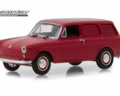 1968 Volkswagen Type 3 Panel Van, Velour Red - Greenlight 29930D/48 - 1/64 Scale Diecast Car