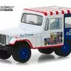 1975 Jeep DJ-5 Ice Cream Truck, White And Blue - Greenlight 30005/48 - 1/64 Scale Diecast Car -Diecast Cars Store 30005 48 GL 1975 Jeep DJ 5 Ice Cream Truck 164 1 AZ 13748.1610383576.386.513