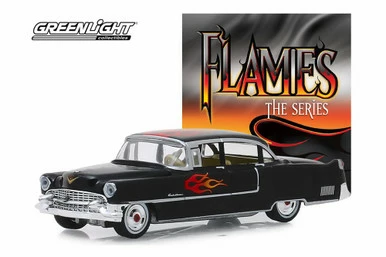 1955 Cadillac Fleetwood Series 60 Special, Black W/Flames - Greenlight 30105 - 1/64 Diecast Car 3 1955 Cadillac Fleetwood Series 60 Special, Black W/Flames - Greenlight 30105 - 1/64 Diecast Car