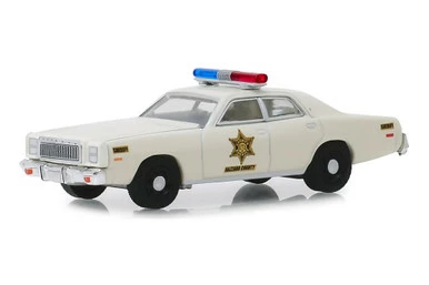 1977 Plymouth Fury Hazzard County Sheriff, Cream/Ivory - Greenlight 30110/48 - 1/64 Diecast Car 3 1977 Plymouth Fury Hazzard County Sheriff, Cream/Ivory - Greenlight 30110/48 - 1/64 Diecast Car