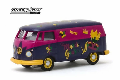 Volkswagen Type 2 Panel Van, Mardi Gras 2020 - Greenlight 30126/48 - 1/64 Scale Diecast Car 3 Volkswagen Type 2 Panel Van, Mardi Gras 2020 - Greenlight 30126/48 - 1/64 Scale Diecast Car