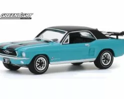 1967 Ford Mustang Coupe Ski Country Special, Turquoise - Greenlight 30154 - 1/64 Scale Diecast Car