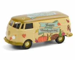 ModelToyCars Happy Thanksgiving Volkswagen Panel Van, Yellow - Greenlight 30221/48 - 1/64 Scale Diecast Car