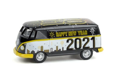 ModelToyCars Happy New Year 2021 Volkswagen Type 2 Panel Van, Black & White - Greenlight 30222, 1/64 Diecast Car 3 ModelToyCars Happy New Year 2021 Volkswagen Type 2 Panel Van, Black & White - Greenlight 30222, 1/64 Diecast Car