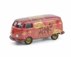 ModelToyCars Chinese New Year Of The Ox Volkswagen Type 2 Panel Van, Red - Greenlight 30223 - 1/64 Diecast Car