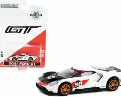 2021 Ford GT #98, White - Greenlight 30244/48 - 1/64 Scale Diecast Model Toy Car