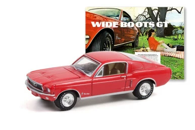 "Wide Boots GT" 1968 Ford Mustang, Red - Greenlight 30247/48 - 1/64 Scale Diecast Model Toy Car 3 "Wide Boots GT" 1968 Ford Mustang, Red - Greenlight 30247/48 - 1/64 Scale Diecast Model Toy Car