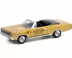 Greenlight 1967 Plymouth GTX HEMI Convertible, Gold Metallic - 30272/48 - 1/64 Scale Diecast Model Toy Car