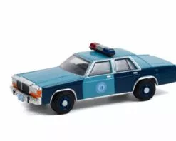 Massachusetts State Police 1981 Ford LTD Crown Victoria, Blue - Greenlight 30289 - 1/64 Diecast Car