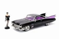 Jada Toys 1959 Cadillac Coupe Deville With Catwoman Figurine, 30458 - 1/24 Scale Diecast Model Toy Car