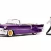 Jada Toys 1956 Cadillac Eldorado Convertible With Elvis Presley - 30985 - 1/24 Scale Diecast Model Toy Car