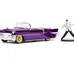 Jada Toys 1956 Cadillac Eldorado Convertible With Elvis Presley - 30985 - 1/24 Scale Diecast Model Toy Car