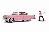 Jada Toys 1955 Cadillac Fleetwood Series 60 With Elvis Pink - 31007 - 1/24 Scale Diecast Model Toy Car