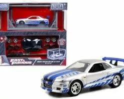 ModelToyCars Brian's 2002 Nissan GT-R R34 Build N' Collect Die-cast Model Kit, Fast &Furious - Jada Toys 31288 - 1/55 Scale Diecast Model Toy Car