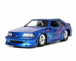 1989 Ford Mustang GT, Candy Blue - Jada Toys 31379 - 1/24 Scale Diecast Model Toy Car
