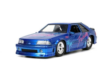 1989 Ford Mustang GT, Candy Blue - Jada Toys 31379 - 1/24 Scale Diecast Model Toy Car 3 1989 Ford Mustang GT, Candy Blue - Jada Toys 31379 - 1/24 Scale Diecast Model Toy Car