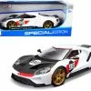 2021 Ford GT #98 Heritage Edition, White - Maisto 31390HE - 1/18 Scale Diecast Model Toy Car -Diecast Cars Store 31390he mai white 2021 ford gt 98 heritage edition diecast toy car 1 92913.1626471457.386.513