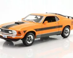 1970 Ford Mustang Mach 1 428, Orange - Maisto 31453OR - 1/18 Scale Diecast Model Toy Car