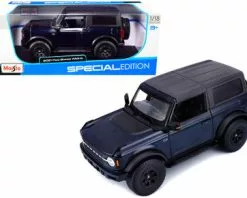 ModelToyCars 2021 Ford Bronco Wildtrak, Dark Blue - Maisto 31456BL - 1/18 Scale Diecast Model Toy Car