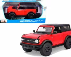 ModelToyCars 2021 Ford Bronco Wildtrak, Red - Maisto 31456RD - 1/18 Scale Diecast Model Toy Car