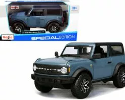 2021 Ford Bronco, Badlands Blue - Maisto 31530BU - 1/24 Scale Diecast Model Toy Car