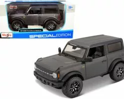 2021 Ford Bronco, Badlands Gray - Maisto 31530GY - 1/24 Scale Diecast Model Toy Car