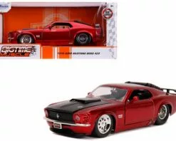 Jada Toys 1970 Ford Mustang Boss 429, Red - Jada 31648 - 1/24 Scale Diecast Model Toy Car
