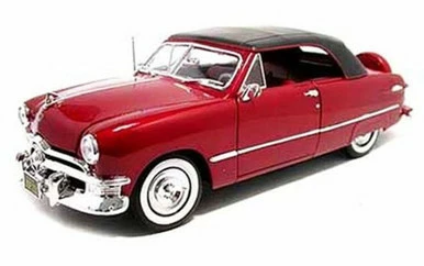 1950 Ford Convertible, Red - Maisto 31681 - 1/18 Scale Diecast Model Toy Car 3 1950 Ford Convertible, Red - Maisto 31681 - 1/18 Scale Diecast Model Toy Car