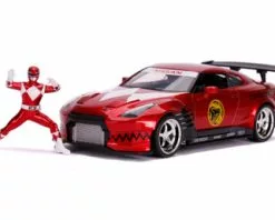 2009 Nissan GT-R (R35) W/Power Rangers Figure - Jada Toys 31908 - 1/24 Scale Diecast Car