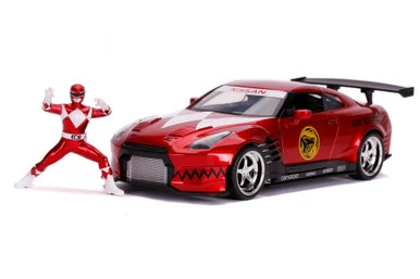 2009 Nissan GT-R (R35) W/Power Rangers Figure - Jada Toys 31908 - 1/24 Scale Diecast Car 3 2009 Nissan GT-R (R35) W/Power Rangers Figure - Jada Toys 31908 - 1/24 Scale Diecast Car