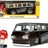 1965 Ford Econoline Bus With Red M&m's Figurine, Brown- Jada Toys 32027 - 1/24 Diecast Car -Diecast Cars Store 32027 jada brown 1965 ford econoline bus with red mm2527s figurine diecast toy car 1 05433.1648138582.386.513
